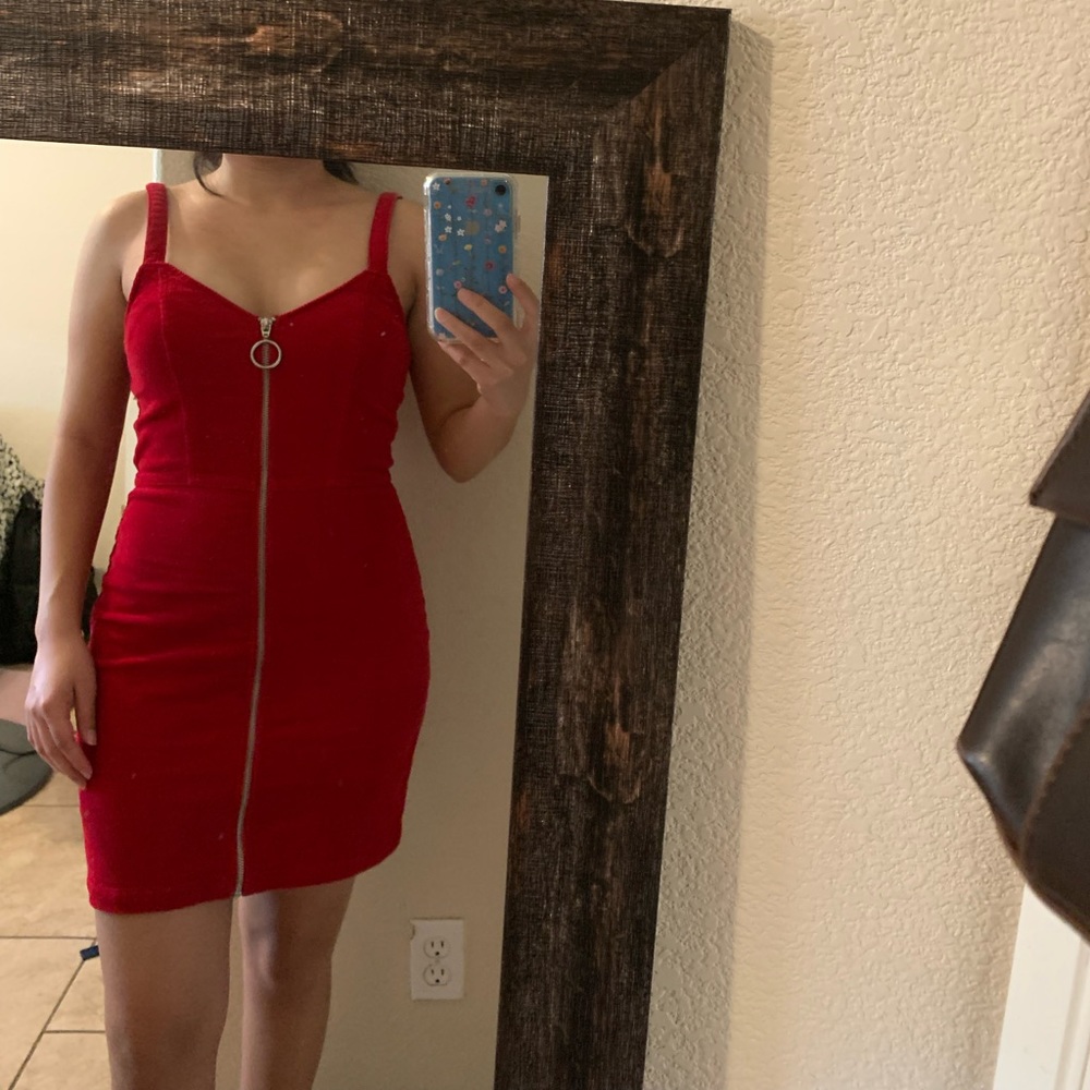 H&M Red Corduroy Dress